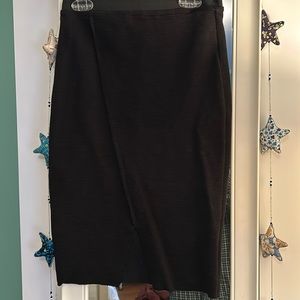 Stradivarius ribbed black skirt S